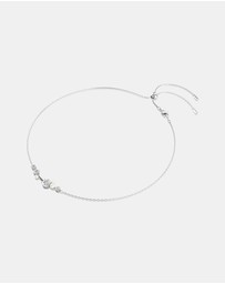 Swarovski - Constella Necklace, Crystal Pearl, Round Cuts, White, Rhodium Plated