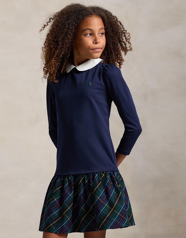 Polo Ralph Lauren - Plaid-Skirt Ponte Dress - ICONIC EXCLUSIVE - Teens