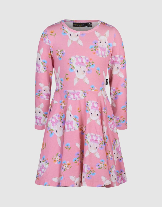 Rock Your Kid - Hunny Bunny Long Sleeve Waisted Dress