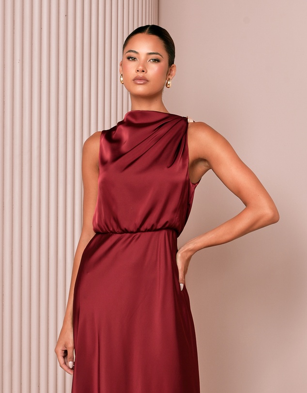Azzurielle - Darsha Blouson Maxi Dress