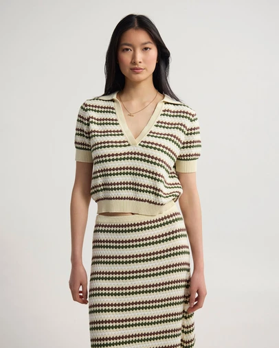 Oxford - Berlin Knitted Polo Top