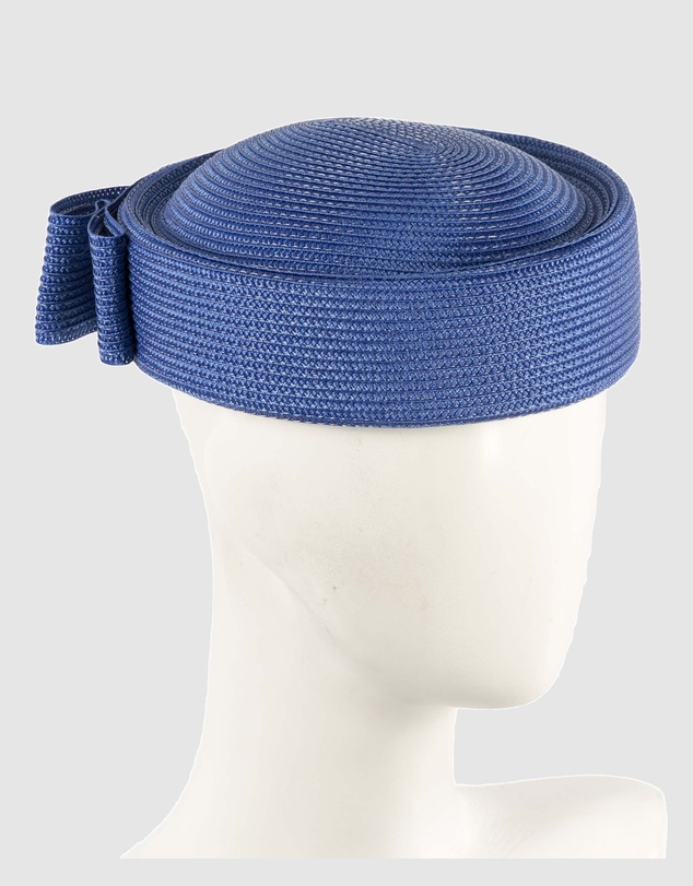 Max Alexander - Royal Blue Braid Pillbox Hat