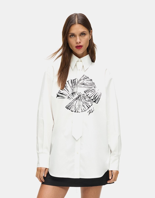 Karl Lagerfeld - Poplin Tie Shirt