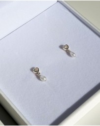 SAINT VALENTINE - True Love Pearl Studs - Silver