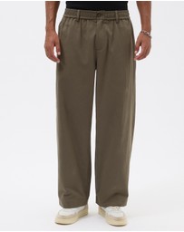 AERE - Organic Cotton Barrel Leg Pants