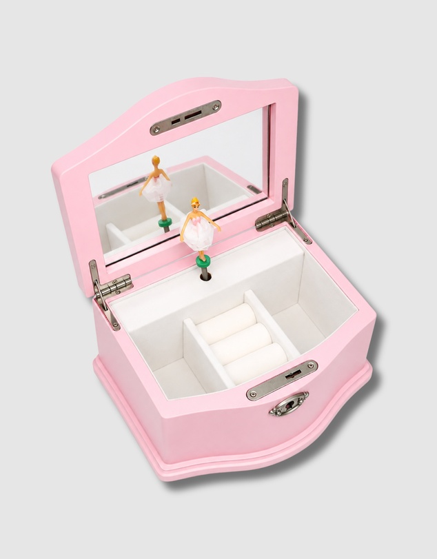 Pink Poppy - Ballet Dreams Timber Music Box
