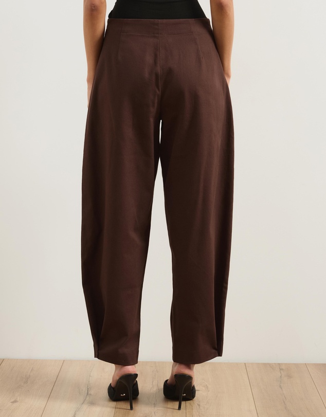 Atmos&Here - Barrel Leg Cotton Twill Pants