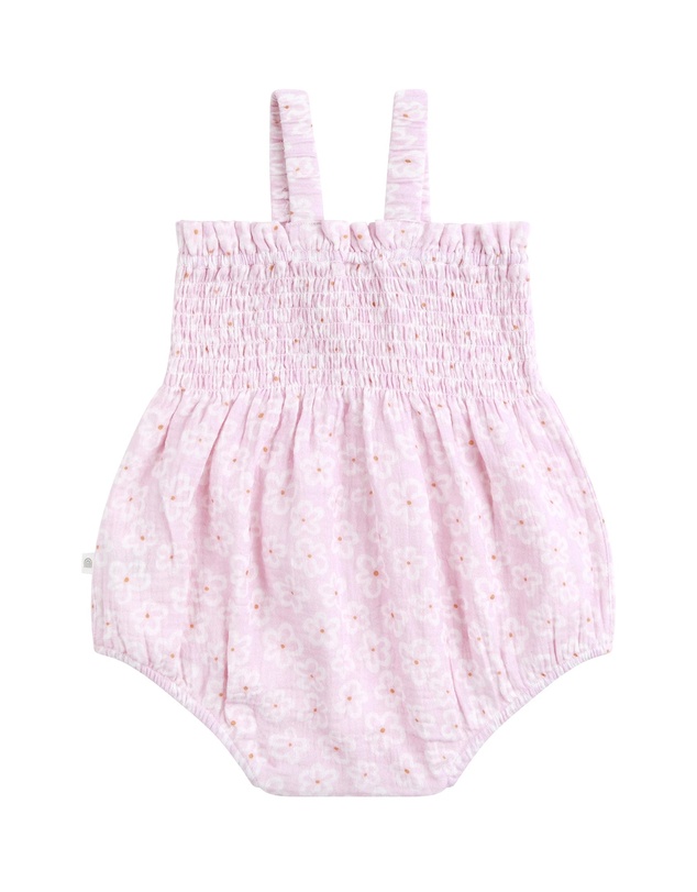 Kynd Baby - Shirred Woven Romper Frangipani - Size 00