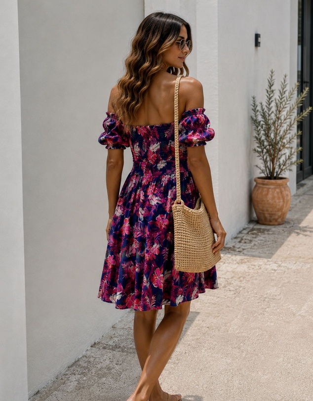Esther & Co - Devira Dress - Purple Rainforest