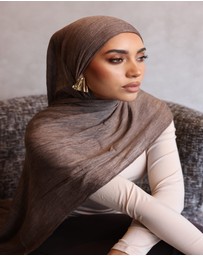 Mod Squad - Textured Hijab- Coffee Bean