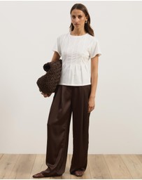 Atmos&Here - Boxy Pin Tuck T-Shirt