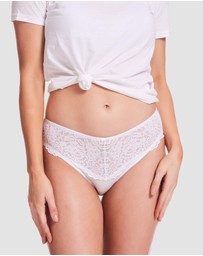 Kayser - 2 Pack Daily Essentials Stretch Lace & Cotton Hi Cut Brief (219)