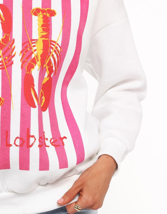 Petal & Pup - Goodwin Lobster Sweatshirt - White