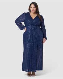 Pink Dusk by Curve Project - All I Want Sequin Maxi Dress
