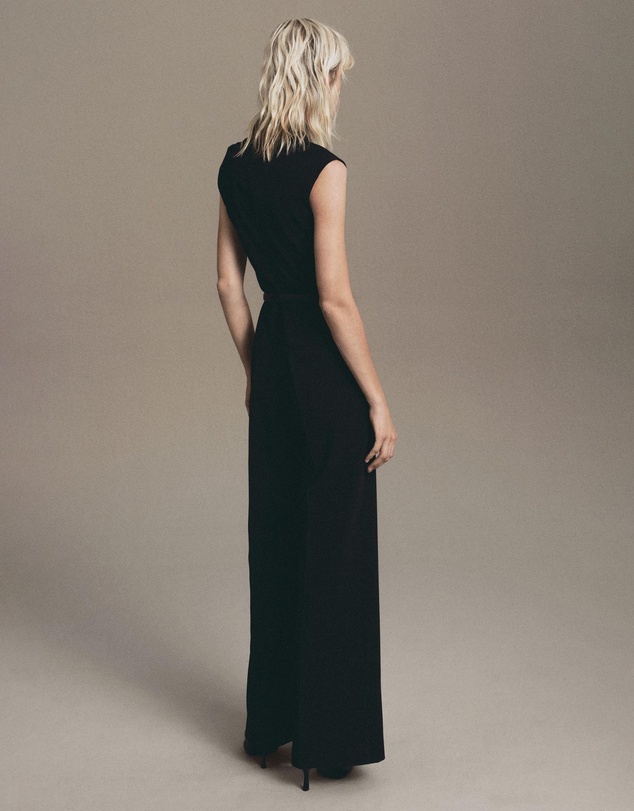 M.N.G - Jumpsuit With Draped Neck And Belt