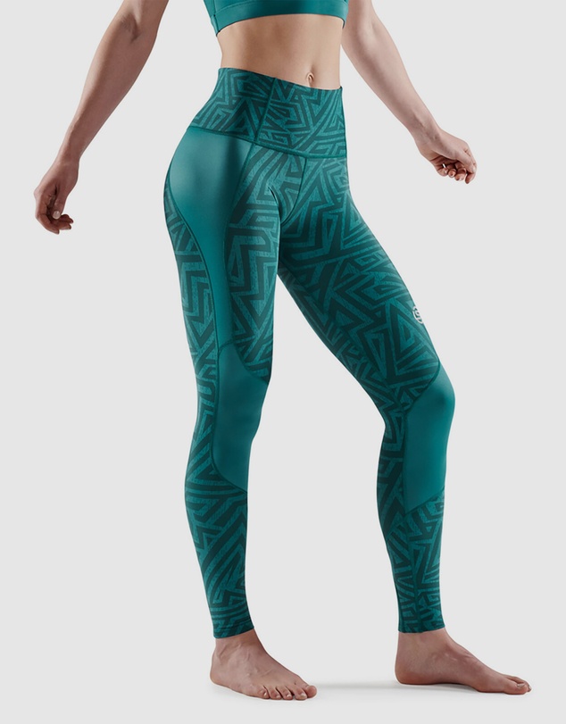 SKINS - SKINS Compression Women's Series-3 Long Tight Skyscraper Lt Teal Angle