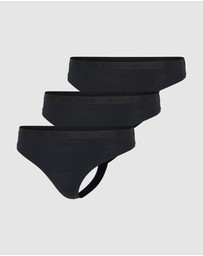 adidas Sportswear - 3 Pack Active Essentials Cotton Low Rise Thong Underwear