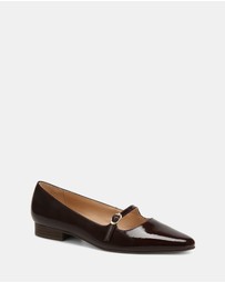 Wittner - Carina Crinkle Patent Leather Pointed Ballet Flats