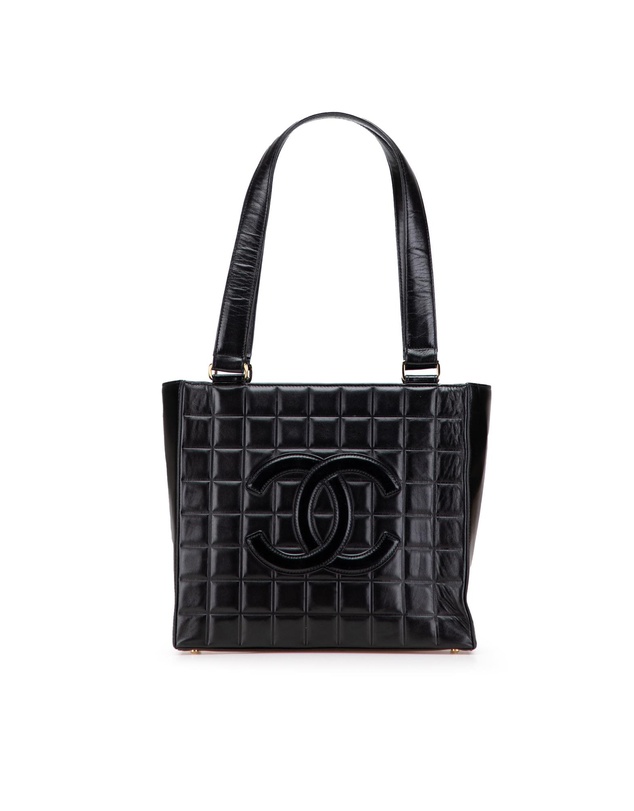 Pre-Loved by Azura Reborn - Pre-Loved CC Chocolate Bar Lambskin Tote