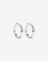 Michael Hill - Large Half Round Hoop Earrings in Sterling Silver