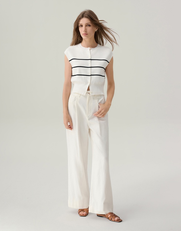 IDA+S - Rosie White Wide Leg Pants