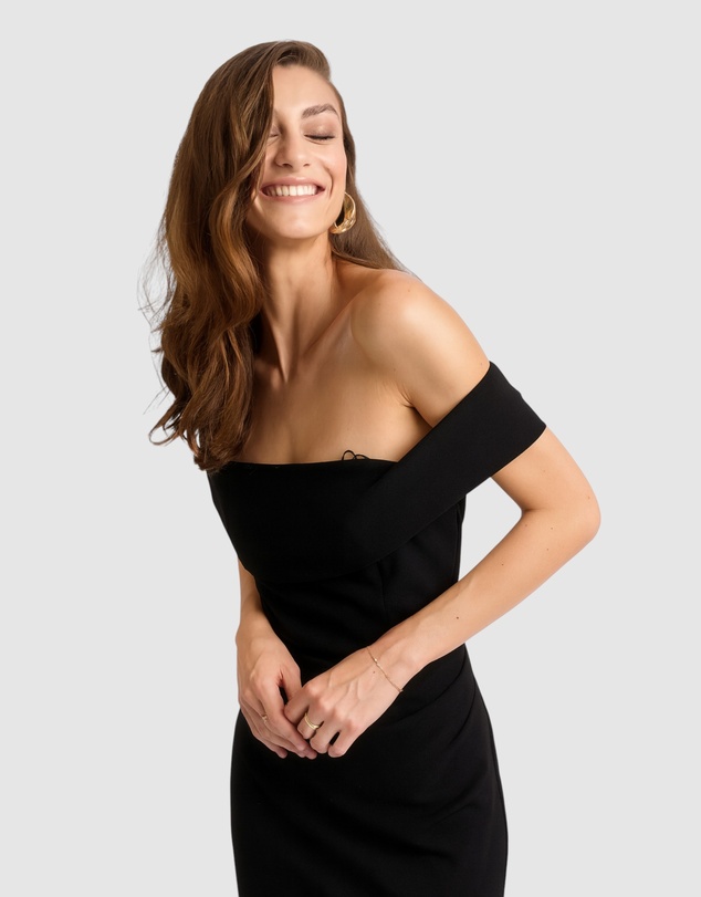 Romance by Honey and Beau - Trevia Off Shoulder Maxi Dress