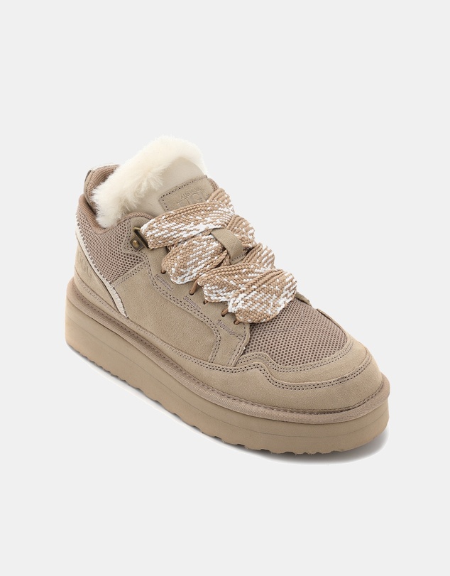 AusWooli Ugg Boots - Hamilton Sheepskin Wool Urban Chic Lace Sneakers