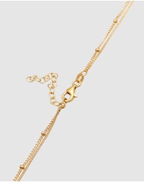 Elli Jewelry - Necklace Choker Cross Pendant Layer in 925 Sterling Silver Gold Plated
