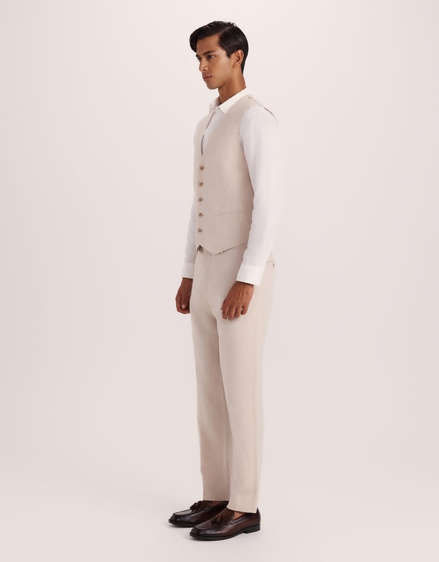SABA - Elias Cotton Linen Waistcoat