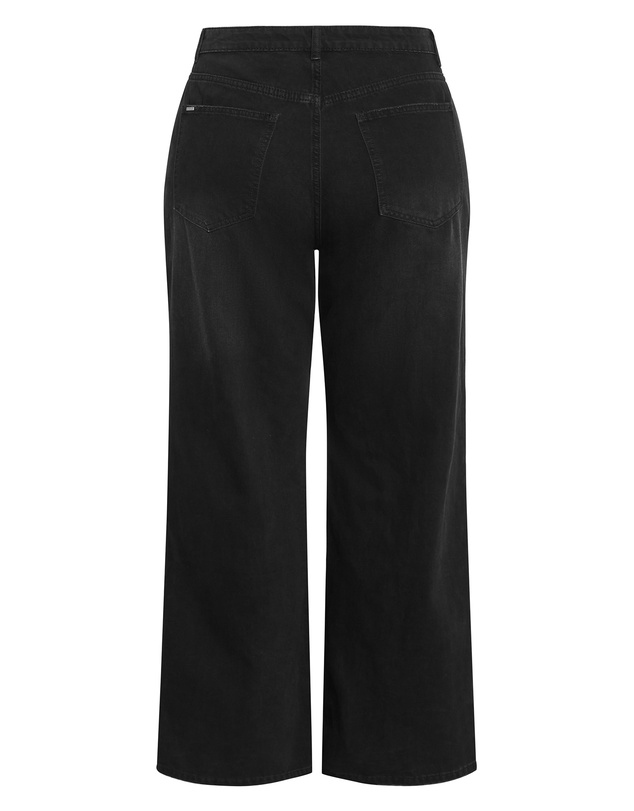 City Chic - Plus size Harley Fit Harriet Wide Leg Regular Jean - black wash