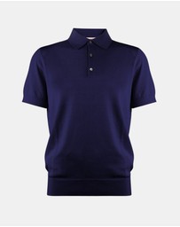 Henry Bucks - MCKINNON & CO Cotton Silk Button Polo