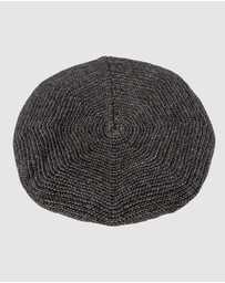 Max Alexander - European Made Crocheted Grey Wool Beret