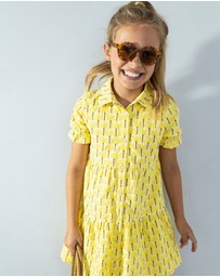 Like FLO - Palm Tree Print Shirt Dress - Kids-Teens