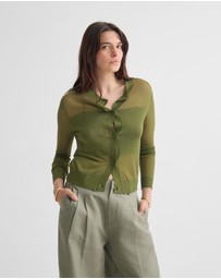 Oxford - Celina Sheer Panel Cardigan