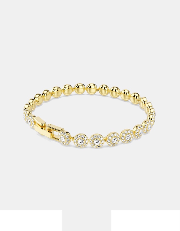 Swarovski - Una Angelic Bracelet, Round Cut, White, Gold-Tone Plated
