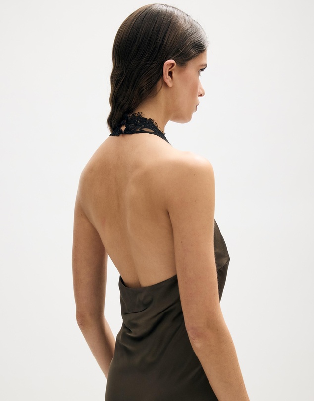 Minima Esenciales - Rume Halter Lace Midi Dress