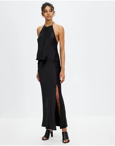 Third Form - Crush Bias Split Maxi Skirt