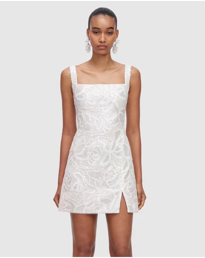 Self Portrait - Sequin Lace Mini Dress