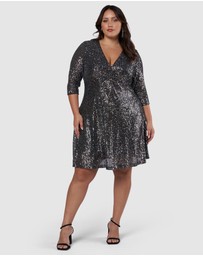 Pink Dusk by Curve Project - Are You Jelly Sequin Dress