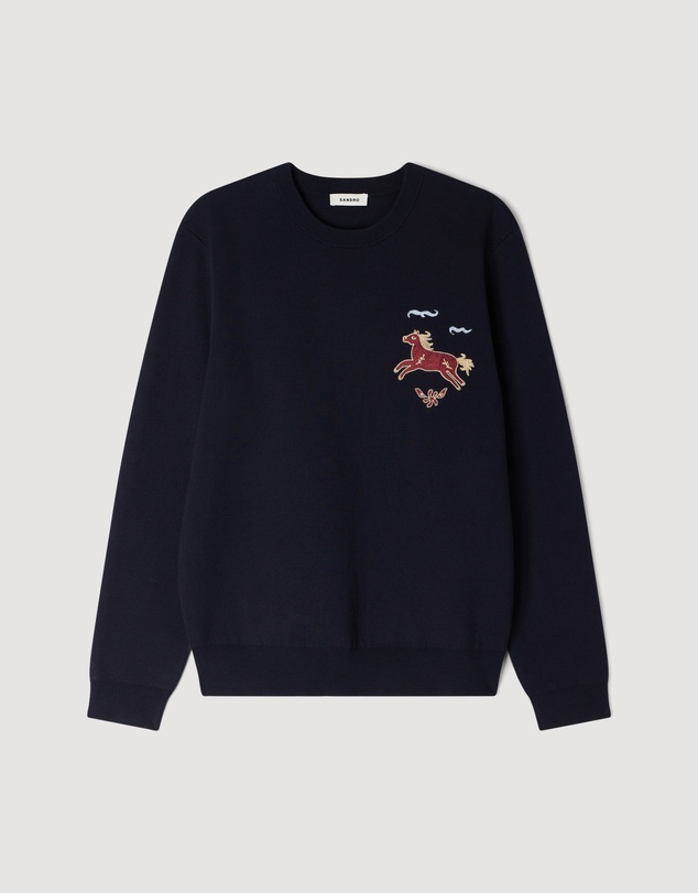 Sandro - Horse Pull Sweater