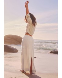 NEXT - Column Midi Skirt with Linen