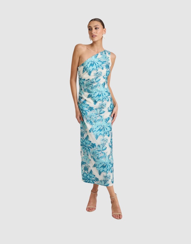 Romance by Honey and Beau - Seanna One Shoulder Midi Dress