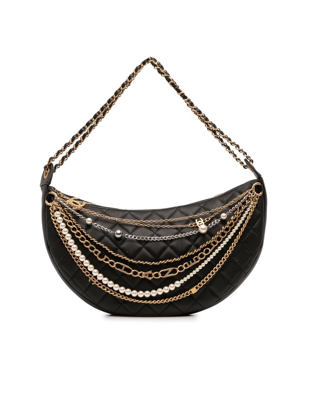 Pre-Loved by Azura Reborn - Pre-Loved Quilted Lambskin All About Chains Hobo