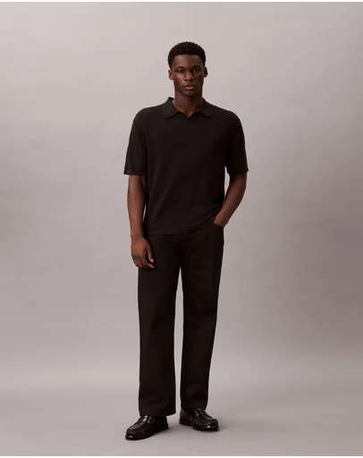 Calvin Klein - Linen Blend Polo Sweater