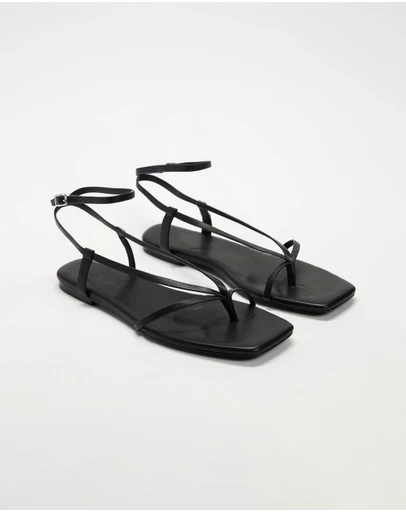 AERE - Positano Strappy Leather Sandals - Women's