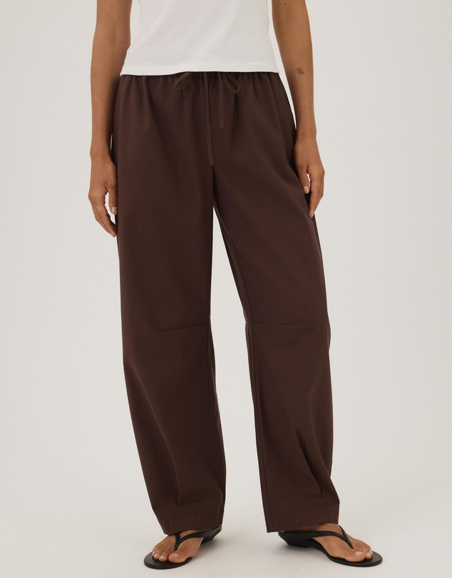 Atmos&Here - Clara Linen Blend Barrel Leg Pants