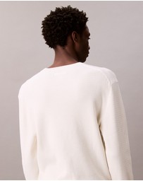 Calvin Klein - Cotton Textured Classic Crewneck Jumper