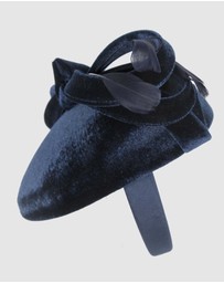 Max Alexander - Velvet Navy Winter Pillbox Fascinator