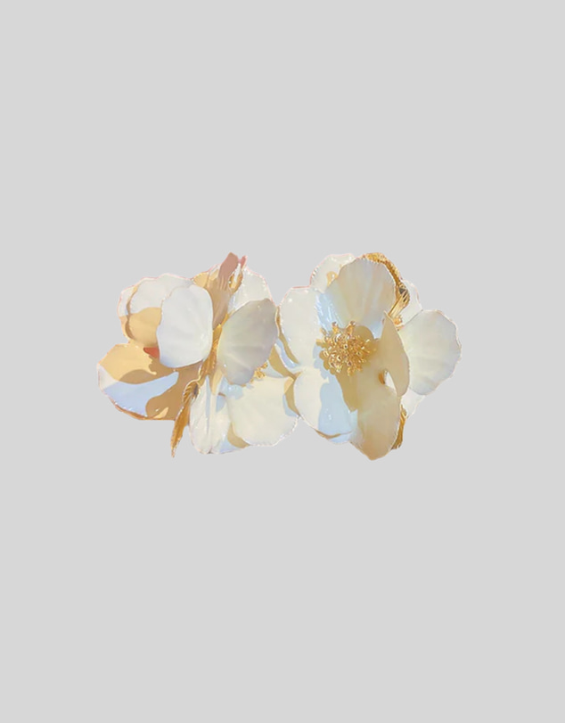 KAJA Clothing - Fashion Exaggerated Oil Dropping Flower-Flower Ear Cuff and Earrings 2Pc