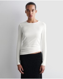 COS - Ribbed Jersey LS Top